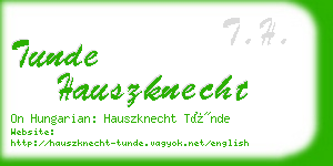 tunde hauszknecht business card